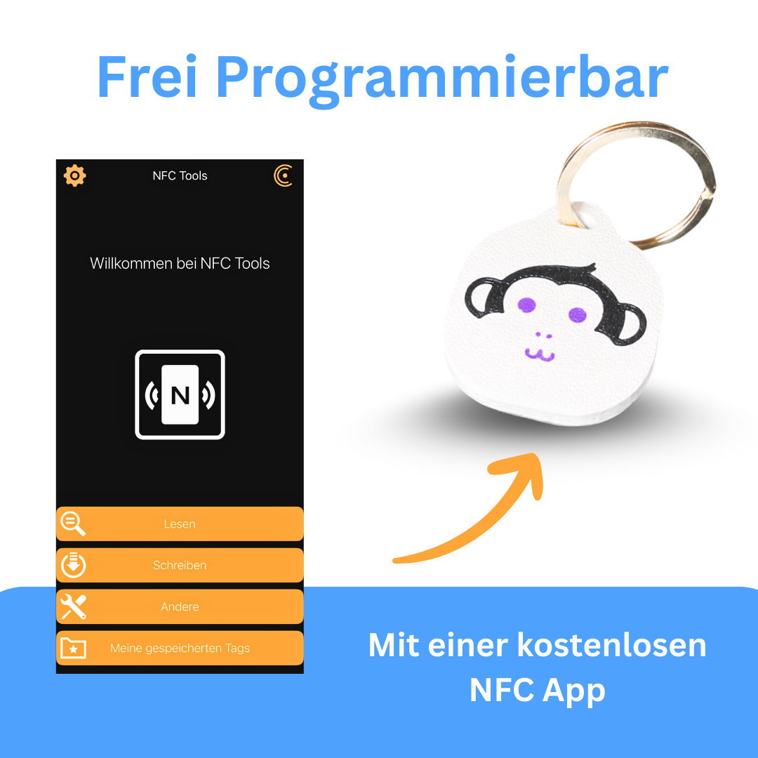 Schlüsselanhänger Kontaktlos mit Smart - Chip (NFC)