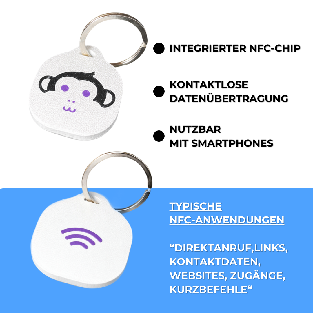 Schlüsselanhänger Kontaktlos mit Smart - Chip (NFC)