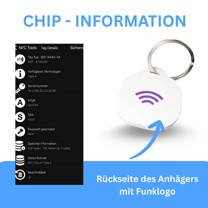 Schlüsselanhänger Kontaktlos mit Smart - Chip (NFC)